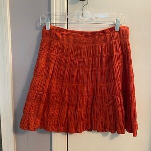 Max Studio Orange Textured Women's Skirt